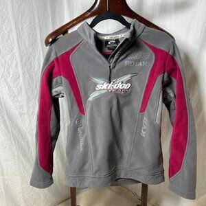 vtg y2k‎ SKI-DOO Team 1/4 zip fleece pullover sweater jacket girls 10-12 tag